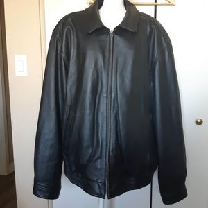 Men's tall leather jacket coat Bostonian 3XLT